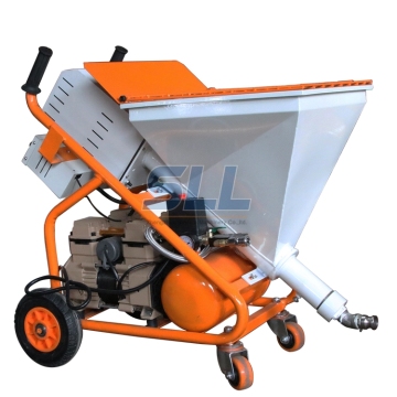 220V Single Phase Diesel Motor Cement Mortar Plaster Machine for Wall and Gypsum Putty Spraying