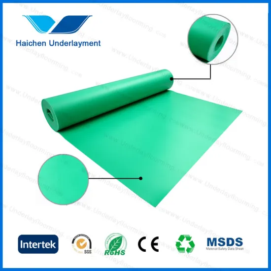 Green EVA pe foam roller underlay for hardwood flooring