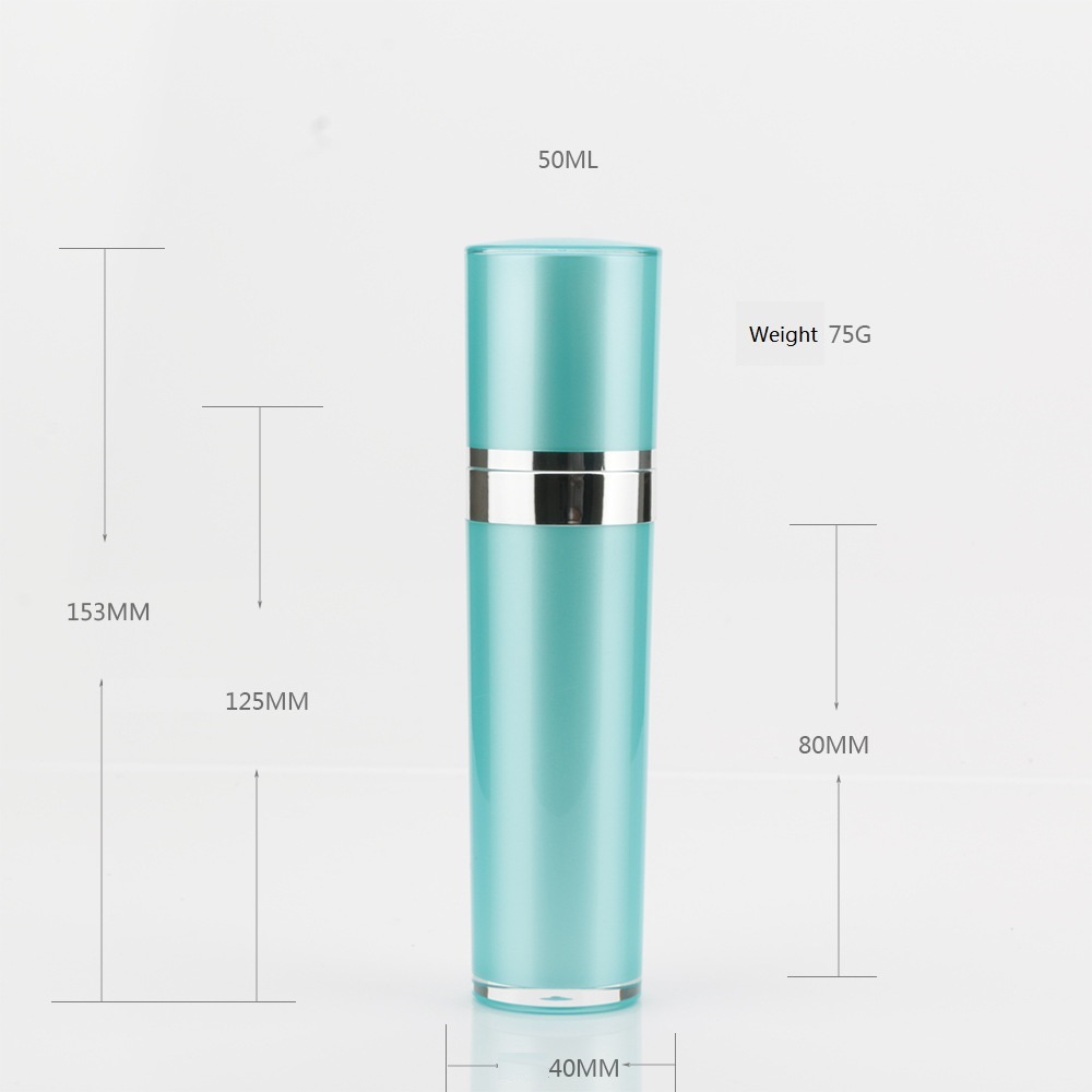 Luxurious Cyan packaging acrylic cosmetic bottles