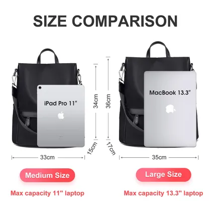 Women's Fashion Waterproof Nylon Anti-Theft Backpack