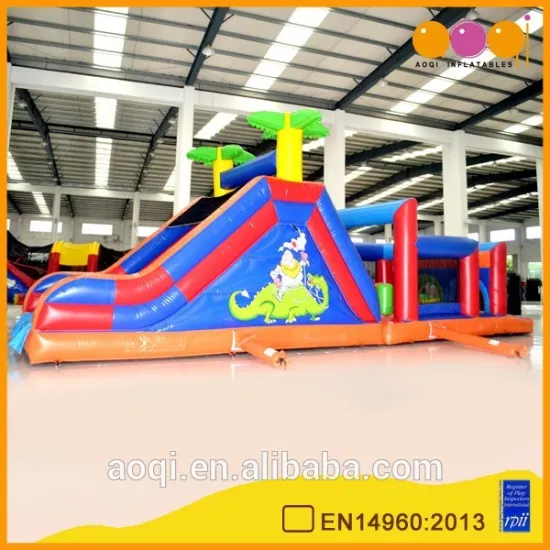 AOQI inflatable obstacle slide with free EN14960 certificate