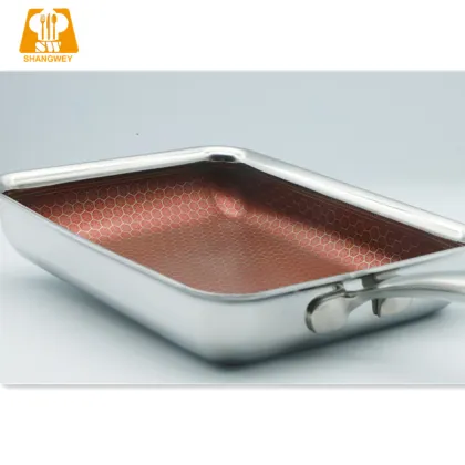 No Oil Outdoor Squar Nonstick Frying Pan