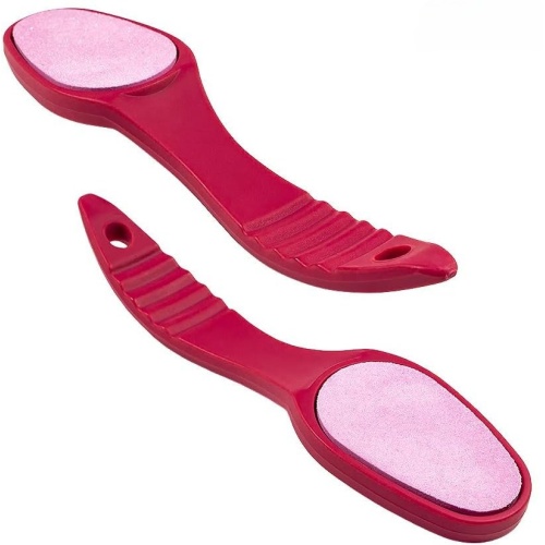 1PCS Rough Grit Ceramic Pink Foot File