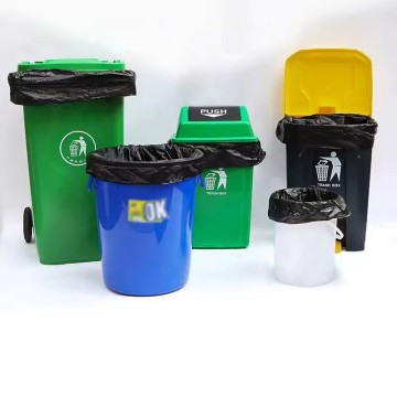 Strong, Heavy Duty Plastic Recycled PE Construction Trash Bags - 33 Gallon, Industrial Grade, Black