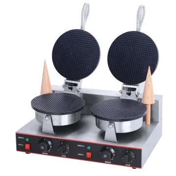 2-Plate Industrial Electric Commercial Big Ice Cream Skin Penis Waffle Maker Machine