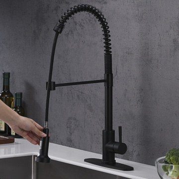 Cymysgydd Du Matte Faucet Cegin Trin Sengl