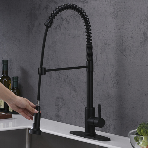 Mixer Faucet Dapur Satu Pegangan Hitam Matte