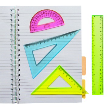 Custom Factory Price 20cm 4 Pcs School Plastic Ruler Set