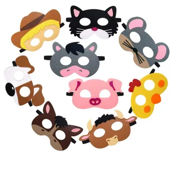 Cute Animal Felt Masks: Fun Birthday Party Kids' Entertainment Supplies