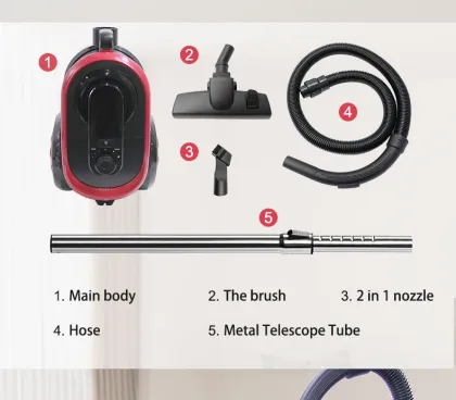 2000W Canister Vacuum Cleaner: Bagless Cyclone Cyclonic Horizontal Vacuum