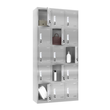 15 Doors Outdoor Anti-corrosion Stainless Steel Mini Lockers