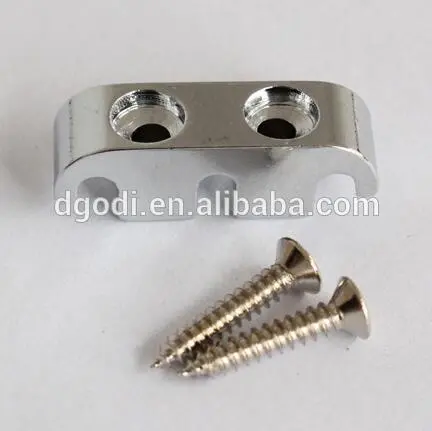 chrome plated steel string base retainer for guitar
