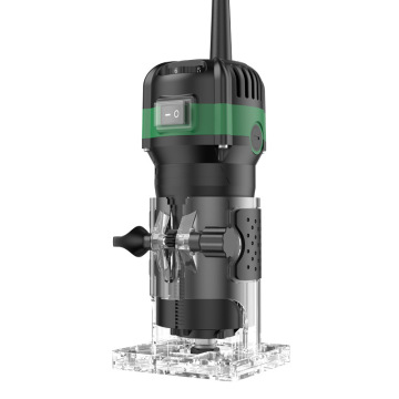 High-Power 110V/220V Woodwork Edge Trimmer: 6-Speed Adjustable Woodworking Carving Machine with 6.35mm Wood Tenoning Electric Router