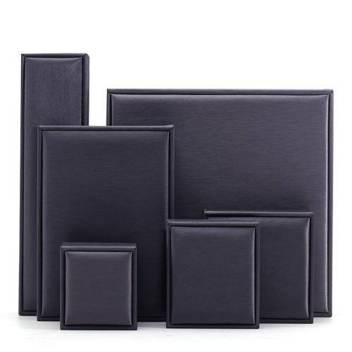 Black PU Leather Jewelry Box with Thick Sponge