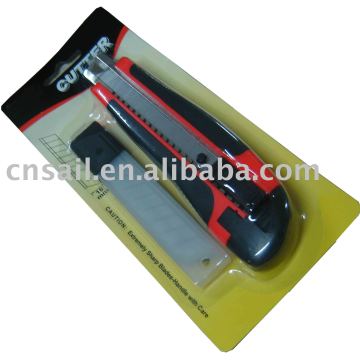 Cutter Knife Red Colour with Black Rubber
