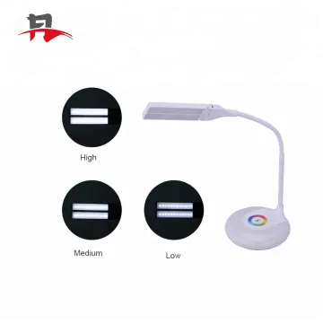 Dimmable 7 Color USB Rechargeable Table Light - Adjustable Eye-Care Book Reading LED Desk Lamp