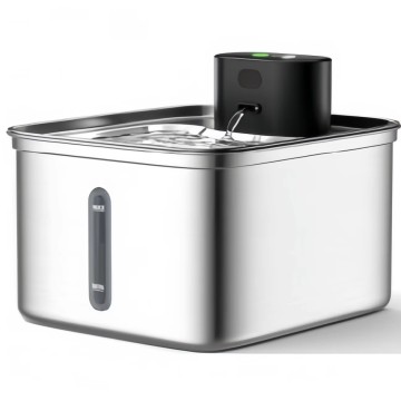 Automatic Modern Pet Water Fountain Stainless Steel Waterproof Drinking Dispenser Triple Filtration Quiet Pump Small Animals