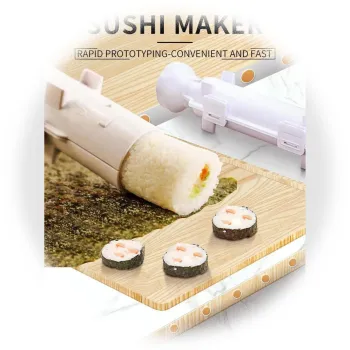 DIY Sushi Device: Quick Sushi Maker, Roller Rice Mold, Vegetable & Meat Rolling Gadgets for Kitchen Ware