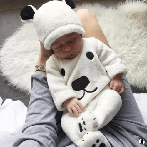 3pcs Toddler Baby Clothes Infant Baby Girls Boys Long Sleeve Tops Pants Hat Outfits Set Fluffy Clothes Baby Clothing Sets