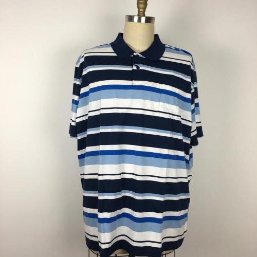 Custom Men's printed striped polo Shirts