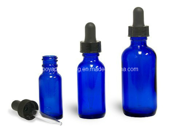 Blue Dropper Bottles Boston Round Bottles