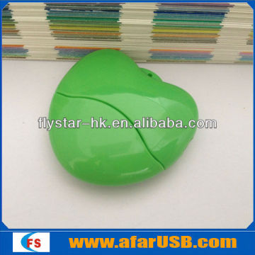 plastic usb flash drive heart shape