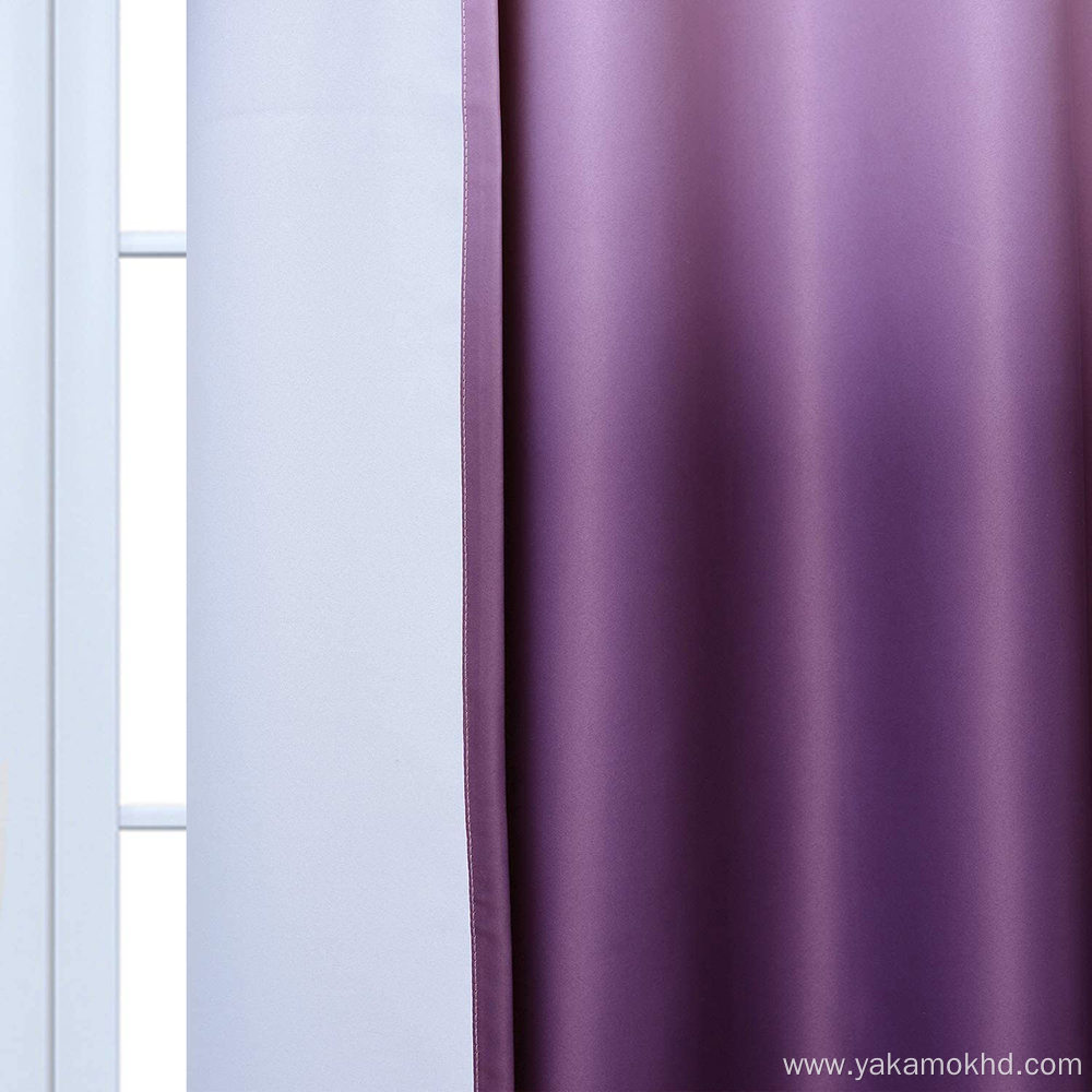 Purple Ombre Curtains with Rod Pocket