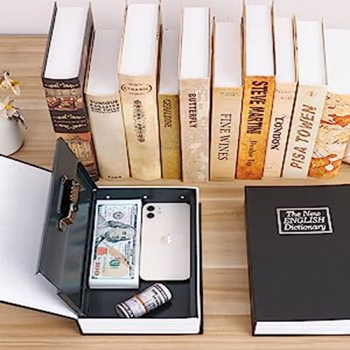 Book Safe with Combination Lock for Money Hiding