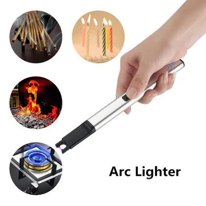Windproof USB Charging Custom BBQ Electric Candle Arc Lighter