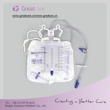 urine meter drain bag with 400ml urine meter (three chambers)