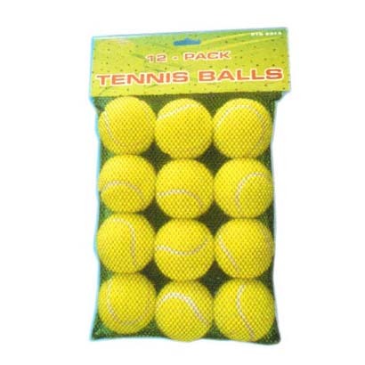 Tennis Ball, Practice and Promotion Level, Chemical Fiber Felt, Mesh Bag Packing (B13104)