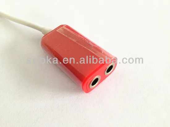 Customized 3.5mm 1 to 2 Stereo Headphone/ Earphones Splitter Cable adapter for mobile phones