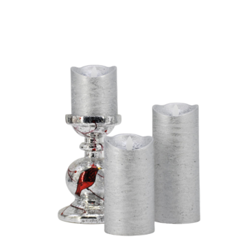 christmas home decoration silver candle