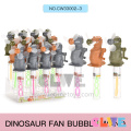 Handheld dinosaur fan toy bubble wand