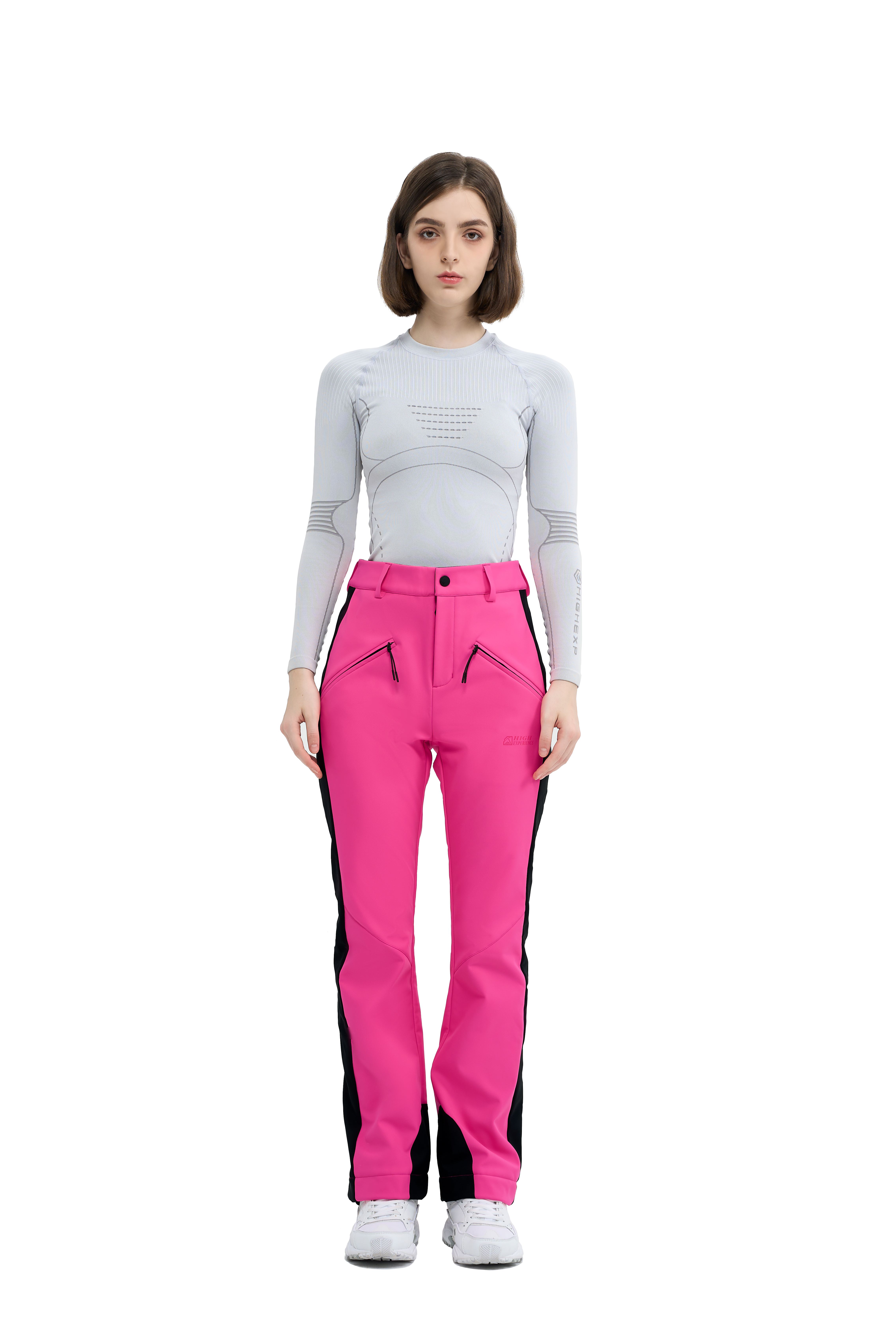 Pink Double Snowboard Ski Pants