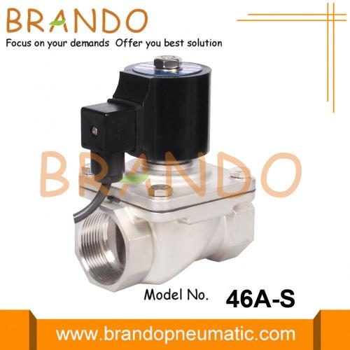 Válvula solenoide de acero inoxidable con fuente impermeable IP68 de 1 &#39;&#39;