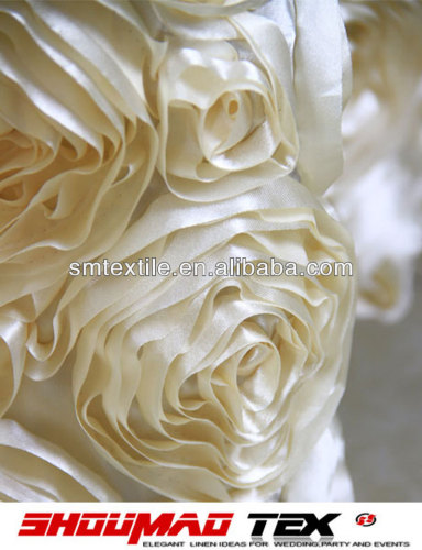 satin ribbon rosette table cloth