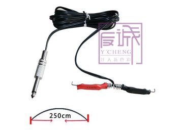 2.5m Wire &amp; Rubber Flat Spring Tattoo Machine Clip Cord For Power Supply