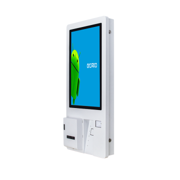 21.5 Inch Touchscreen All-in-One Fast Food Kiosk with POS System, Printer, and Contactless Payment