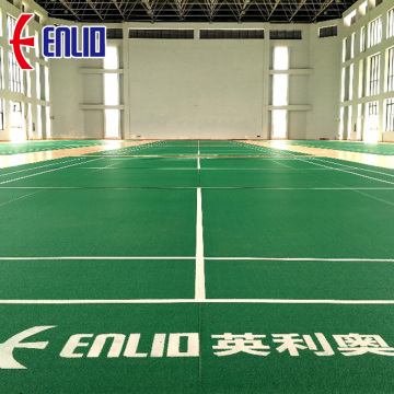 Badminton court mat for training with court lines