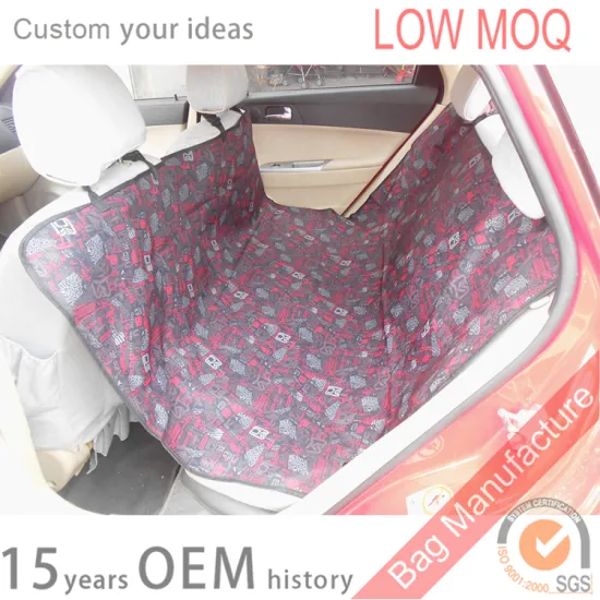 Fashion printed pet proof car seat covers protection from saliva and scratch
