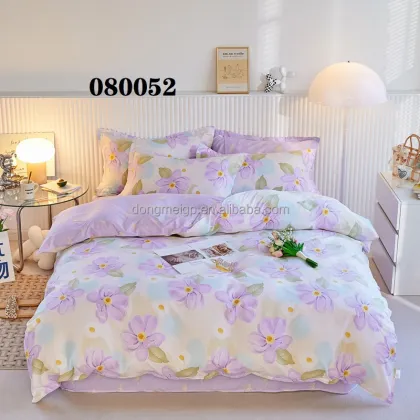 100% Cotton Duvet Cover & Bed Sheet Set - Quality Home Textiles