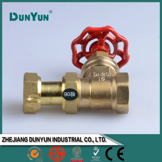Low price brass gate valve wth swivel nut