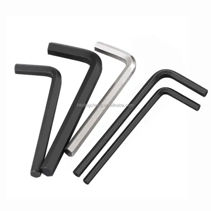 Carbon Steel Black Silver L-Shaped Allen Wrench Metric Keys