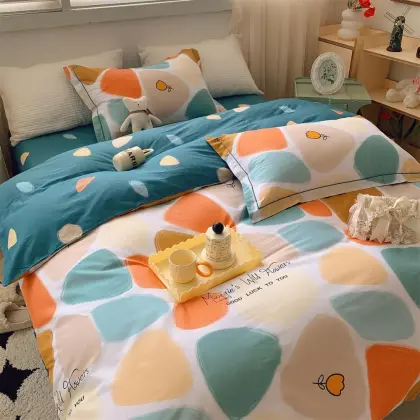 Pebbles bed sheet cover bedding pillowcase set