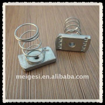 channel nuts with spring carbon steel zinc plated galvanized China manufacturer with high quality