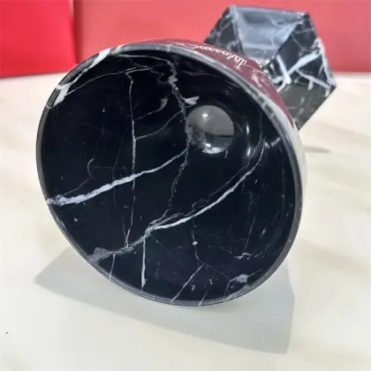 Elegant Baccarat Marble Red Wine Cup - Large Transparent Crystal Glass for Luxury Cocktail & Wine Serving