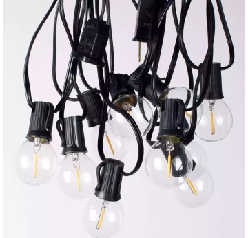 UL ระบุไฟสตริง G40 G40 Globe ที่มีหลอดไฟ LED 25ft G40 G40