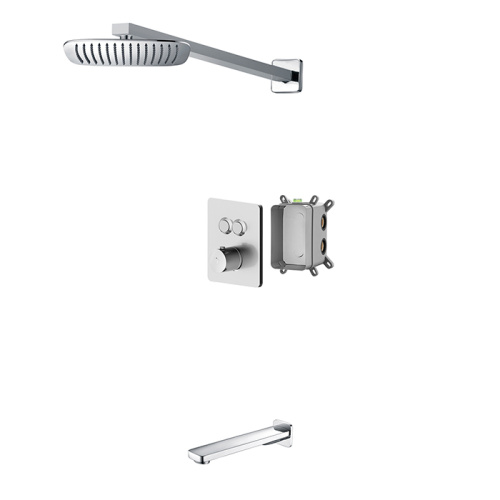 Rain Black Copper Shower Faucet System