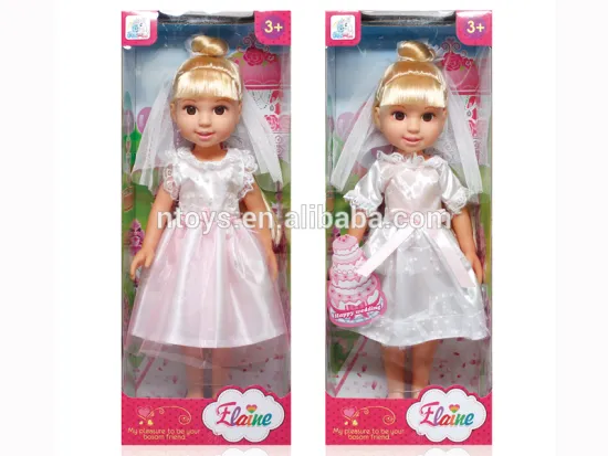 14'' Vinyl fashion doll with weeding dress bride ELAINE doll